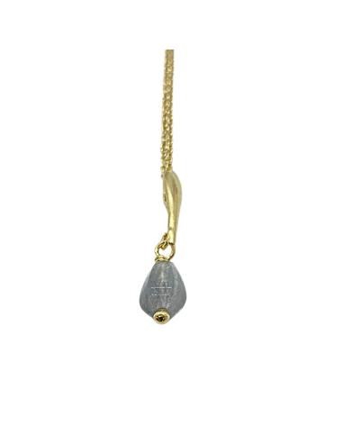 collier artisanal argent plaqué or vermeil pierre naturelle