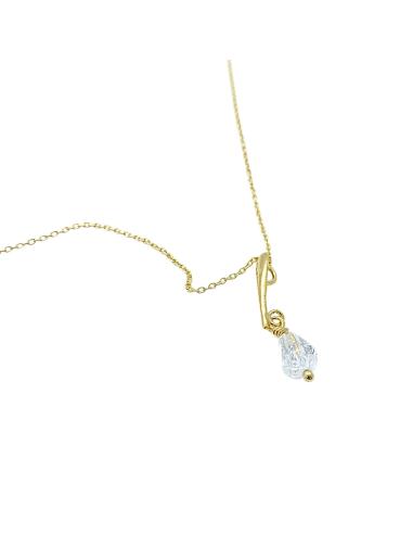 Collier fait main argent plaqué or...
