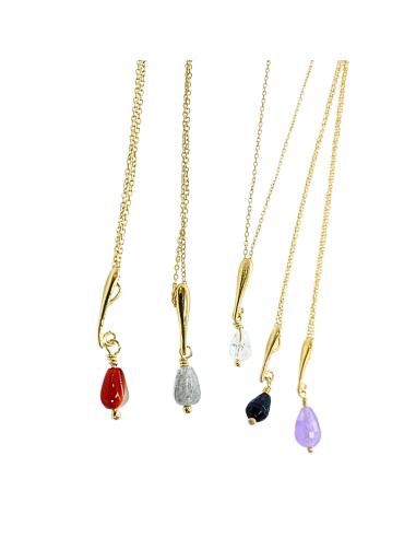 Collier fait main argent plaqué or...