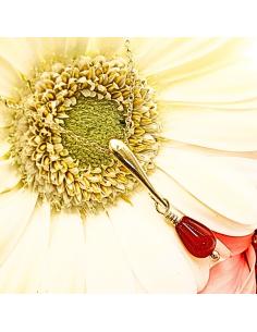 collier artisanal argent vermeil avec pierre naturelle de cornaline