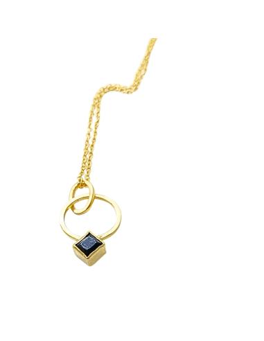 Collier fait main argent vermeil graphique...