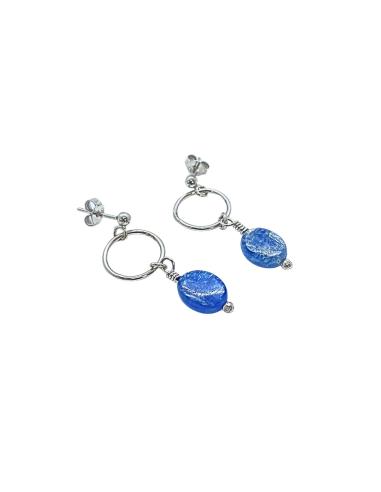 Boucle d'oreille VERO cyanite ovale