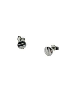perceuse d'oreille argent rhodié antiallergique disque rond just'in jewels