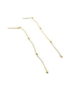 boucle d'oreille  1 chaine argent plaqué or vermeil collection Loulou de chez Just'In Jewels