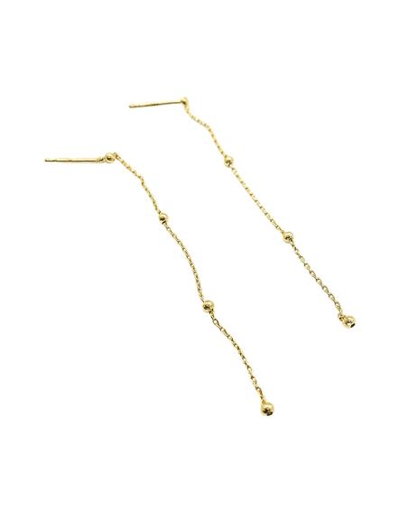boucle d'oreille  1 chaine argent plaqué or vermeil collection Loulou de chez Just'In Jewels