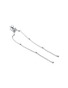 boucle d'oreille 1 chaine longue argent rhodié collection loulou just'in jewels