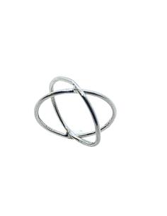 Bague argent rhodié double...