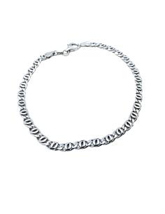bracelet argent artisanal pour homme finition rhodiée chaine mécanique 2