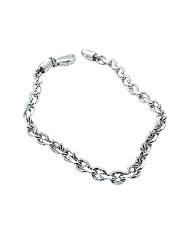 bracelet argent chaine forçat finition rhodiée antiallergique