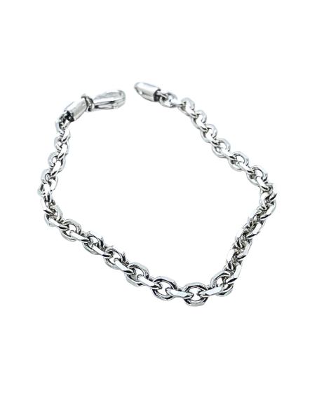 bracelet argent chaine forçat finition rhodiée antiallergique