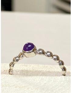 Bague en argent et améthyste collection Jeanne by just'in Jewels 2