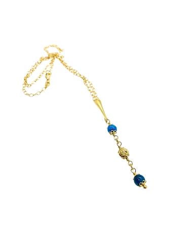 Collier artisanal argent vermeil Alexiane apatite
