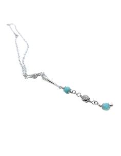 collier artisanal argent rhodié antiallergique avec pierres fines amazonite collection alexiane justin jewels