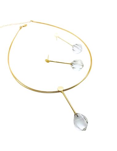 Collier artisanal argent vermeil double omega...