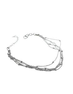 bracelet argent rhodié antiallergique 5 chaines creation atisanale just'in jewels