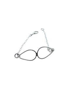 Bracelet artisanal pour femme en argent rhodié collection violette de chez Just'in Jewels