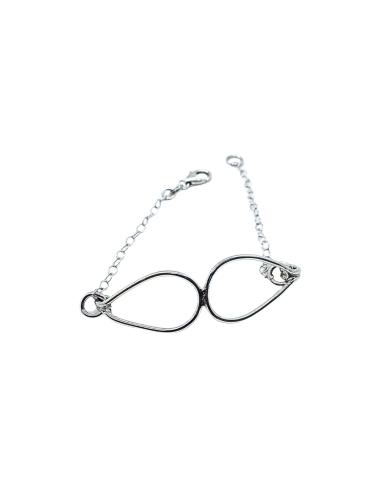 Bracelet artisanal pour femme en argent rhodié collection violette de chez Just'in Jewels
