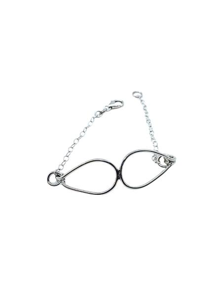 Bracelet artisanal pour femme en argent rhodié collection violette de chez Just'in Jewels