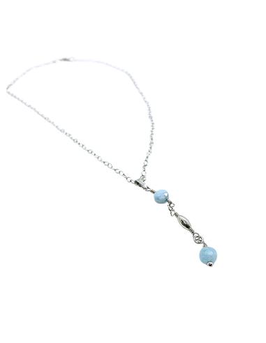 Collier artisanal femme argent rhodié...