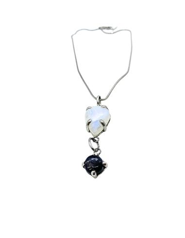 Collier artisanal femme argent rhodié...