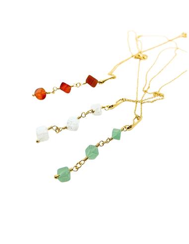 Collier artisanal argent vermeil cristal...
