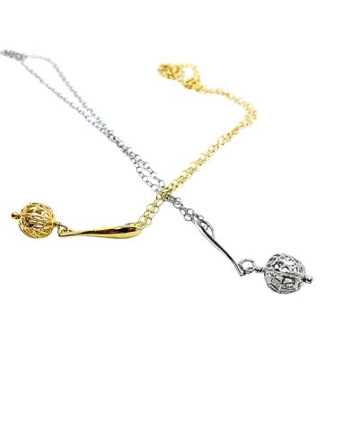 Collier artisanal argent vermeil Louise 1 perle