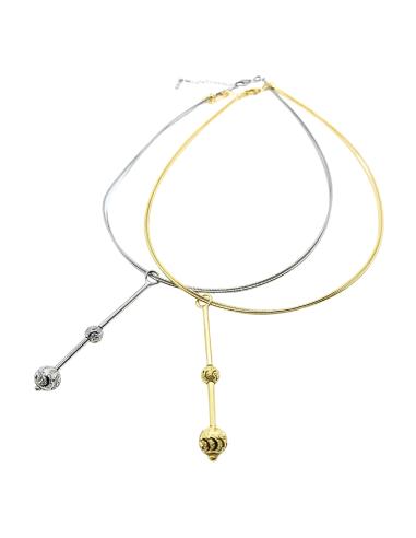 collier artisanal en argent plaqué or vermeil pour femme avec perles diamantées création fait main Just'In Jewels