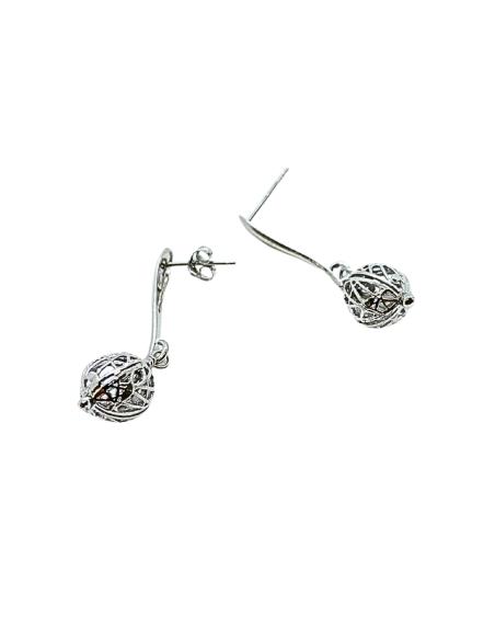 boucle d'oreille argent goutte  collectionLouise bijoux artisanaux de Just4In Jewels