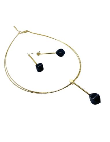 Collier artisanal argent vermeil double omega...
