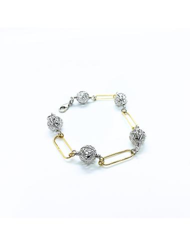 Bracelet artisanal argent rhodié vermeil Louise