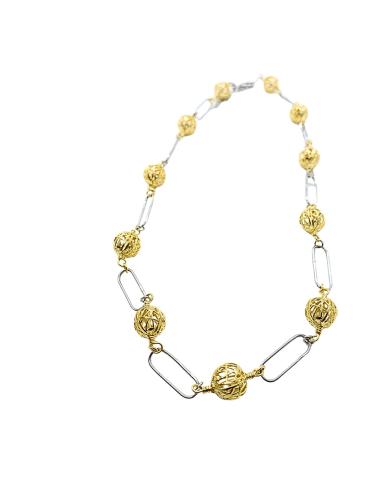 Collier artisanal argent alterné...