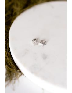 perceuse d'oreille argent rhodié antiallergique étoile 5mm création artisanale Just'in Jewels