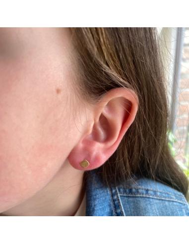 Perceuse d'oreille carré rhodiée grand