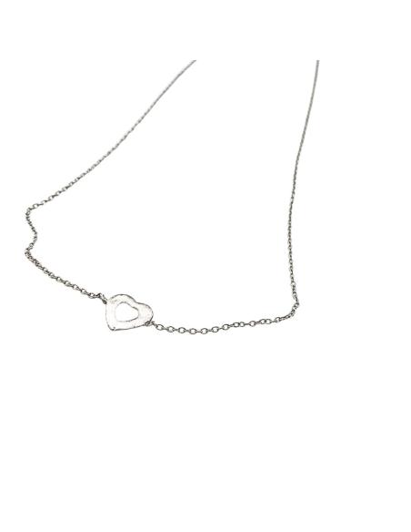 collier artisanal en argent rhodié antiallergique réalisé à la main dans les ateliers de Just'in Jewels