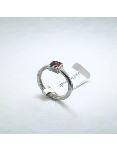Bague argent grenat carré...