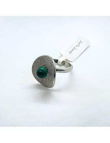 Bague artisanale ONDINE malachite T53