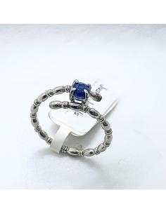 Bague argent rhodié pour femme création artisanale avec cyanite de Just'In Jewels 2