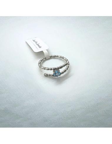 Bague argent spirale topaze t59