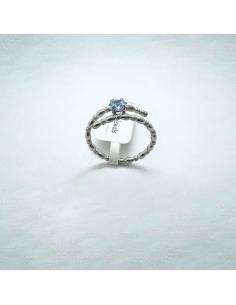 Bague argent spirale topaze... 2