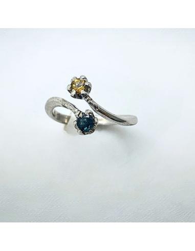 Bague argent double serti indigolite...