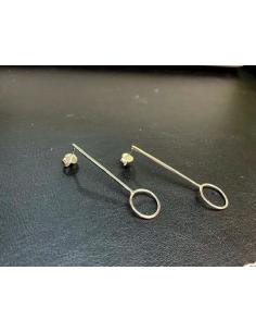 JUST'IN JEWELS artisan certifié specialisé en bijoux argent rhodié vous propose ces pendants d'oreille garantis sans nickel. 2