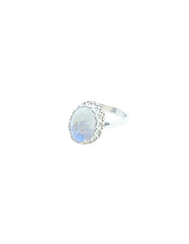 Bague peristérite serti coeur T57