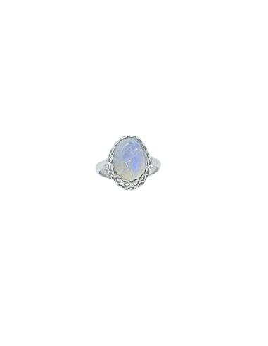 Bague peristérite serti coeur T57