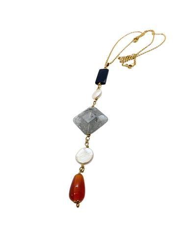 Collier sautoir argent plaqué or vermeil