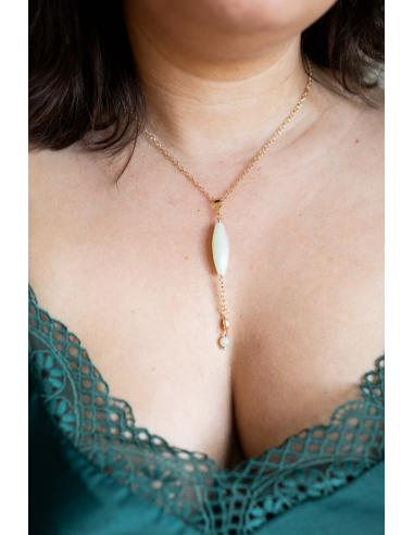 Collier argent vermeil fait main fuseau...