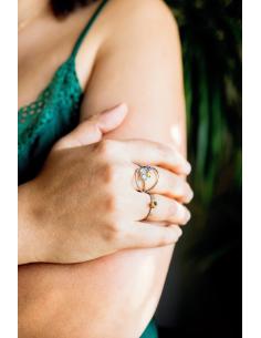 Bague argent solitaire citrine  création artisanale Just'in Jewels 2