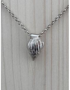 Bijou de créateur pour femme pièce unique argent rhodié nickelfree coquillage 2
