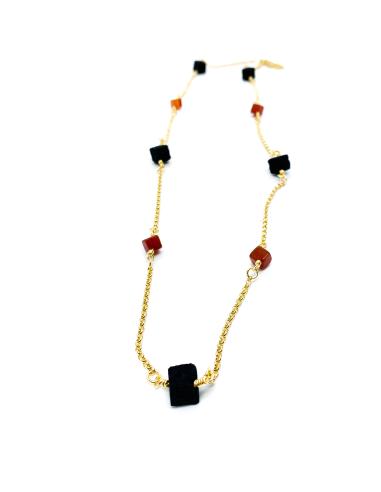 Collier artisanal vermeil cubes...