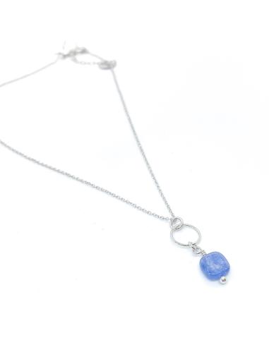 Collier artisanal argent rhodié et...