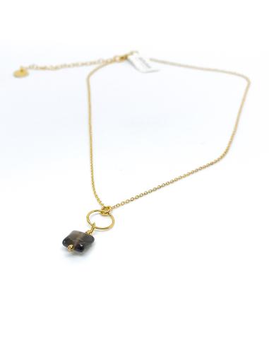 Collier artisanal pour femme vermeil quartz...